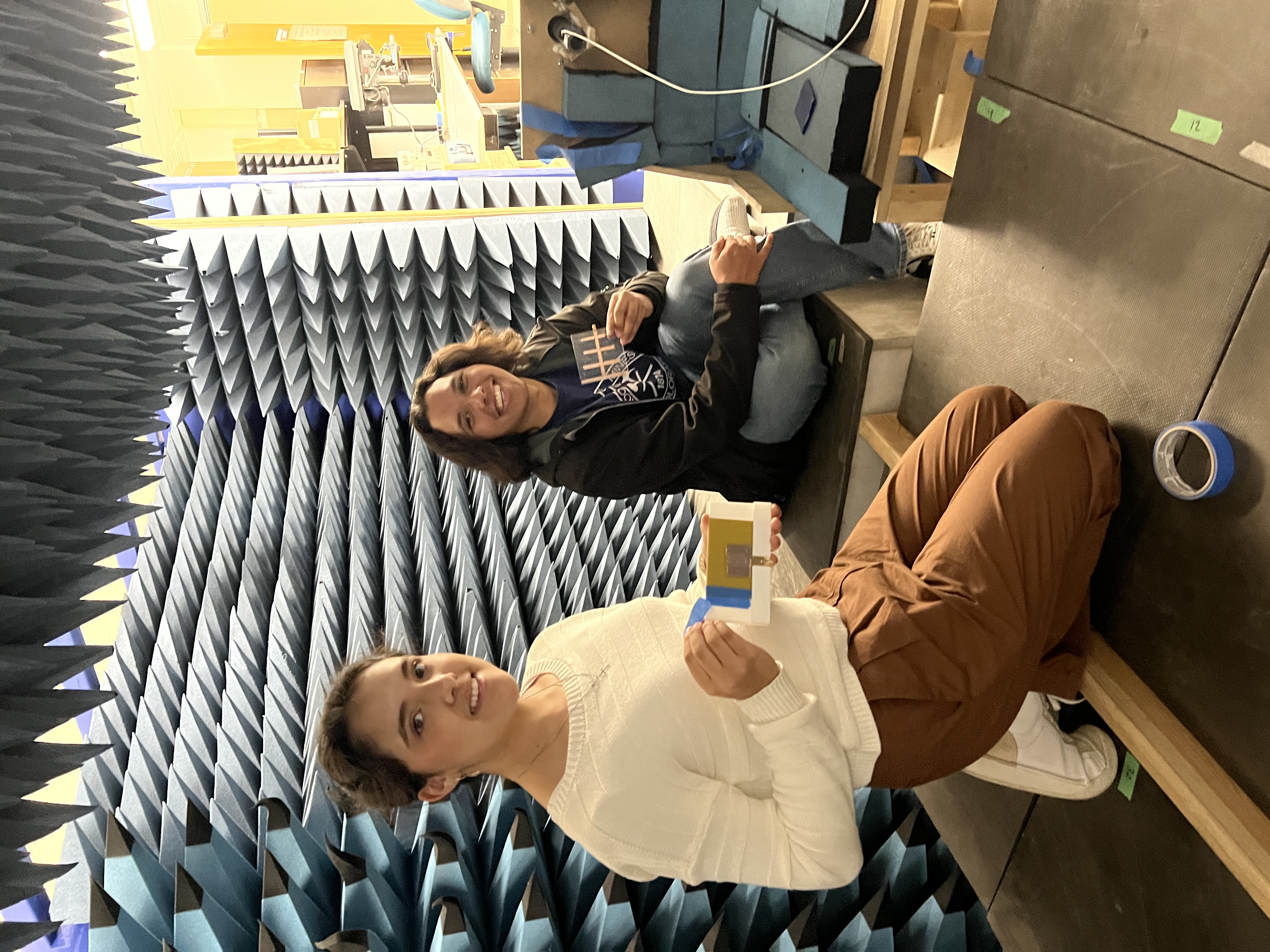 Students in the anechoic chamber